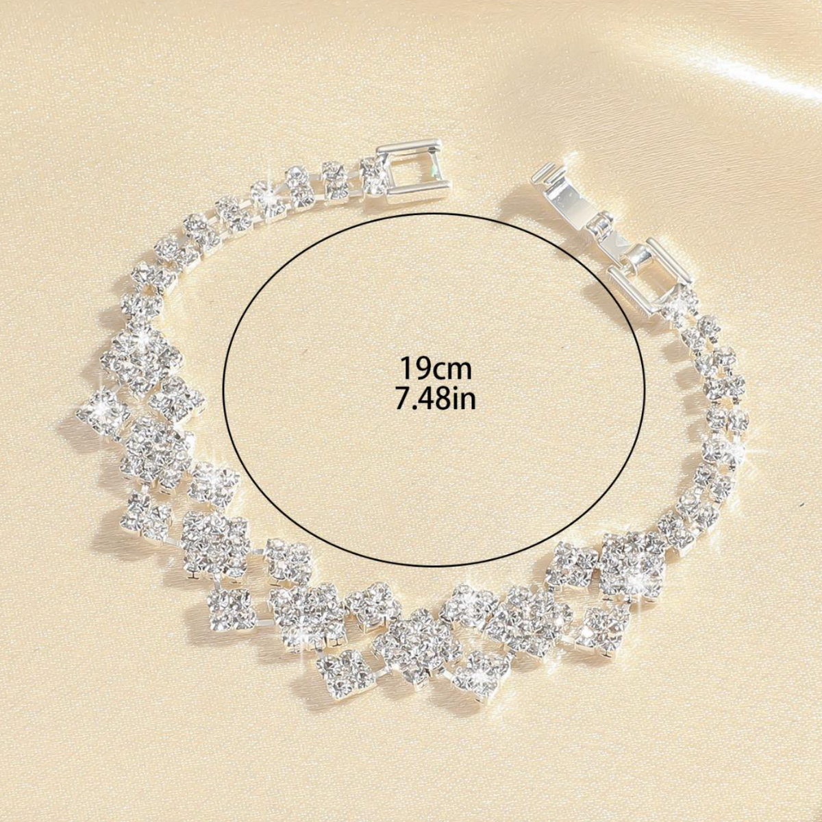 Women’s Shiny Geometric Zircon Anklet