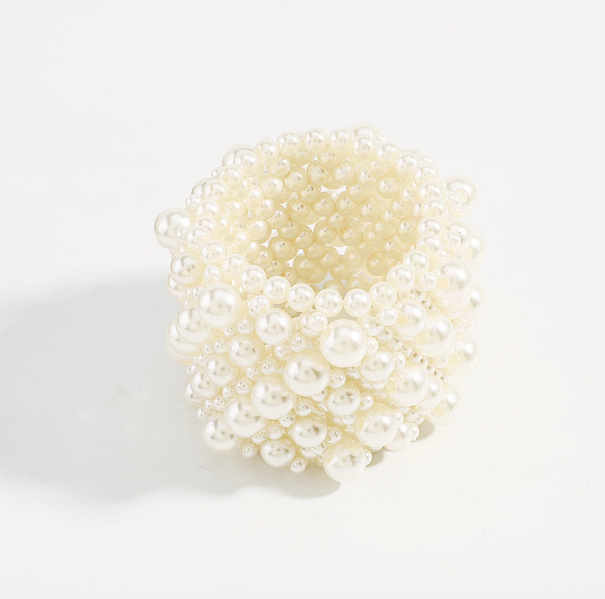 Vintage White Pearl Multi-Layer Bracelet