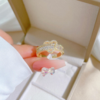 Fashion Gold-Tone Chain Hollow-Out Ring